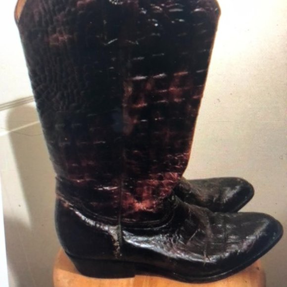 Rogers Western Alligator Rust Boots - Picture 1 of 5
